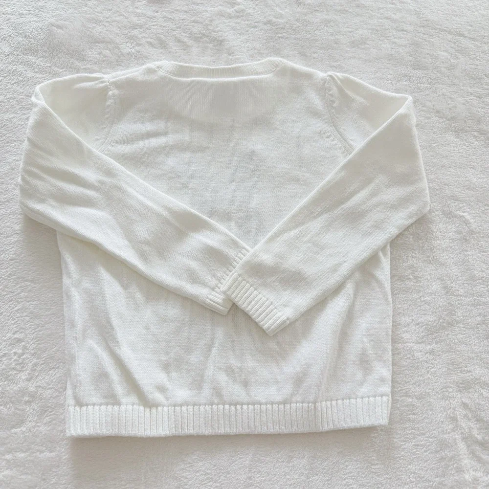 Gymboree Girls 5T‎ White Bunny Rabbit Sweater Easter Long Sleeve Cotton Cute